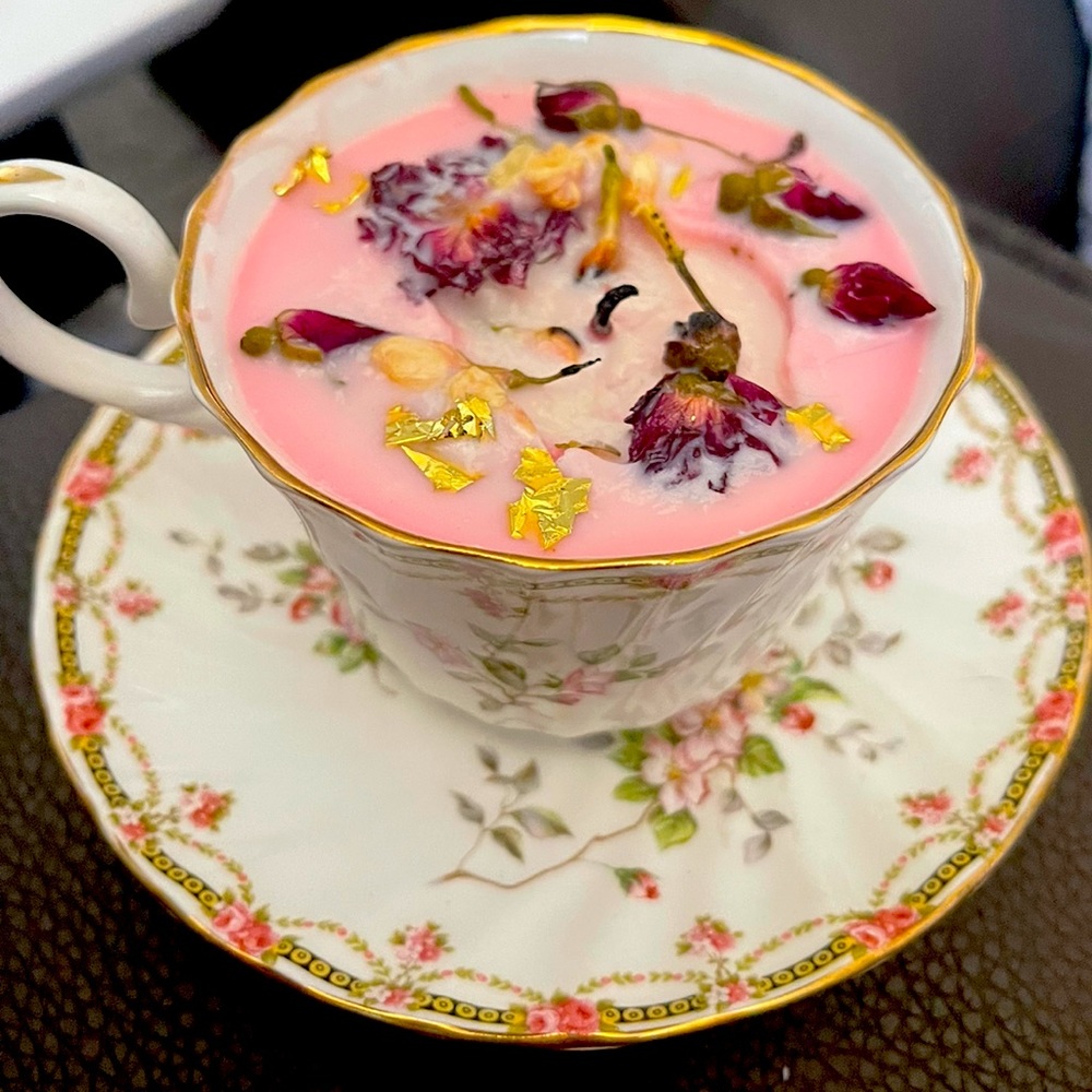 Teacup candles handmade by me